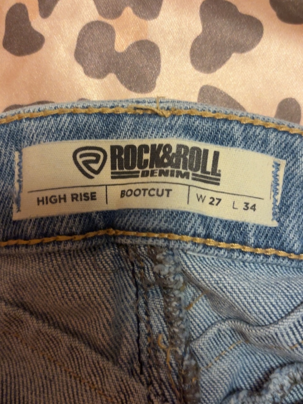 Rock & Roll Denim High-Rise Bootcut Jeans - Light Blue